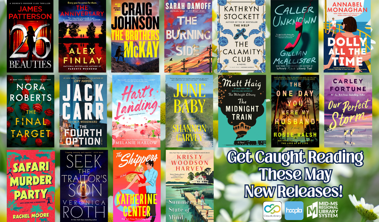 New Releases: Books coming in May. Link to digital library