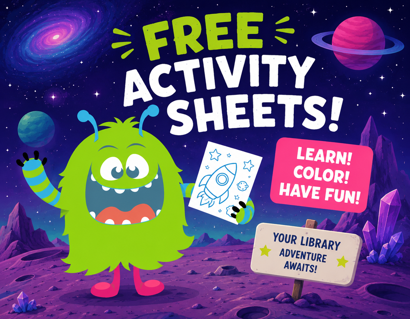 Graphic with a link to free Zim activity sheets