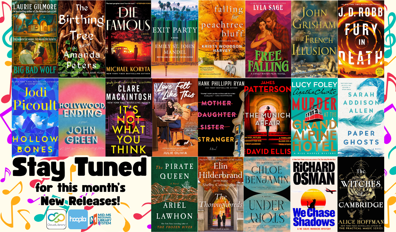 Stay tuned for this month's new releases! Link to featured books on CloudLibrary